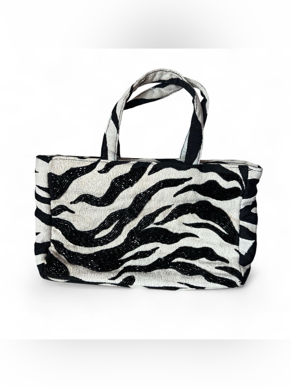 Zebra Print Top Handle Purse
